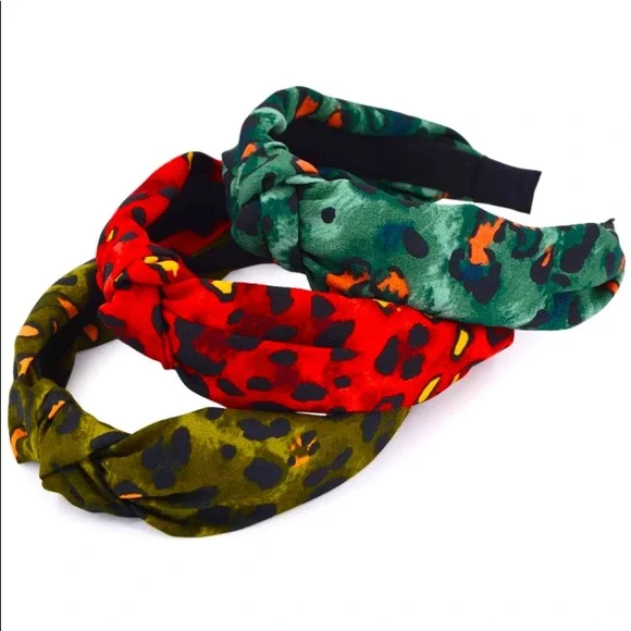 *****Brand New***** Bundle 3-pack of Leopard (in Red, Olive, Teal) - Picture 1 of 6